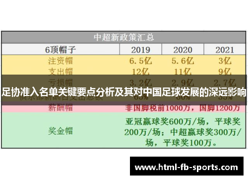 足协准入名单关键要点分析及其对中国足球发展的深远影响